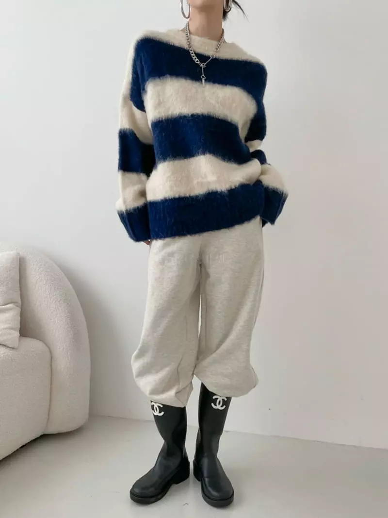Highcolor - Korean Women Fashion - #momslook - Brush Knit Tee - 9