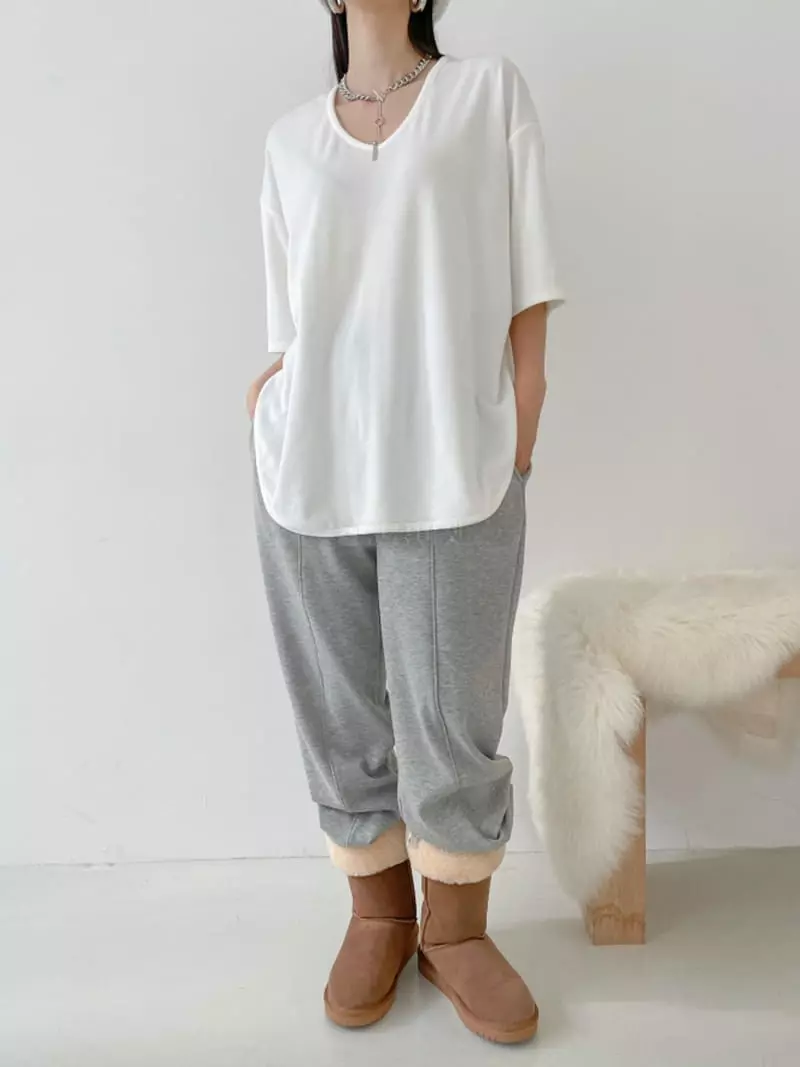Highcolor - Korean Women Fashion - #momslook - Mochi Short Sleeves Tee - 2