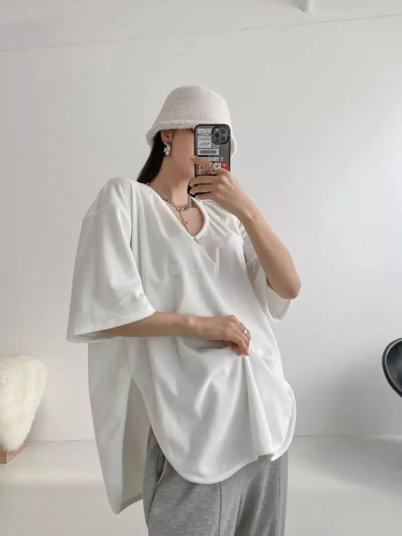 Highcolor - Korean Women Fashion - #momslook - Mochi Short Sleeves Tee - 7