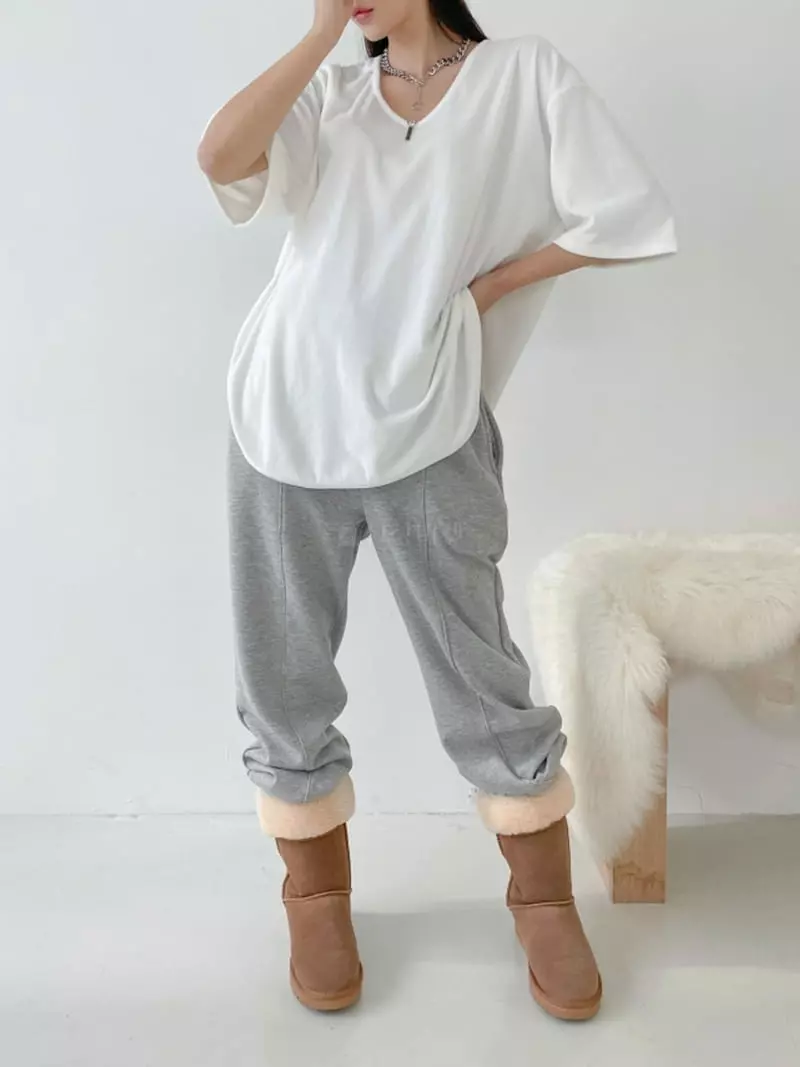 Highcolor - Korean Women Fashion - #momslook - Mochi Short Sleeves Tee - 8