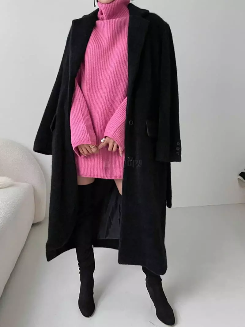 Highcolor - Korean Women Fashion - #womensfashion - Turtleneck Mini One-piece