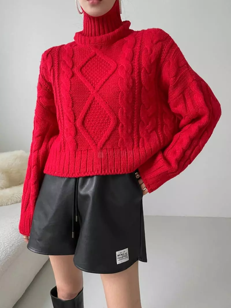 Highcolor - Korean Women Fashion - #womensfashion - Eve Turtle Knit Tee