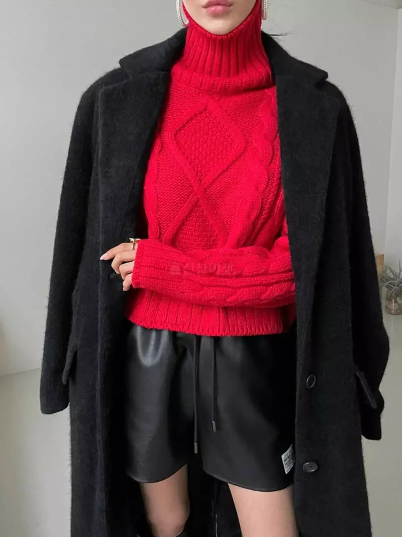Highcolor - Korean Women Fashion - #womensfashion - Eve Turtle Knit Tee - 3