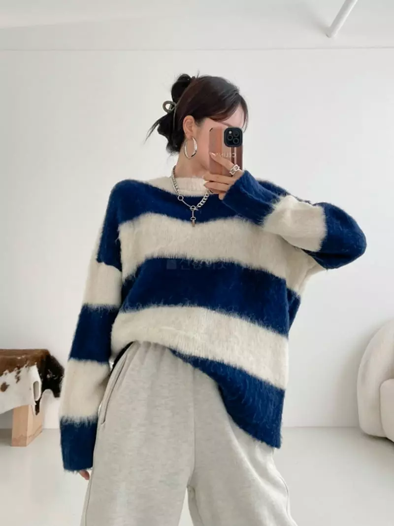 Highcolor - Korean Women Fashion - #womensfashion - Brush Knit Tee - 2