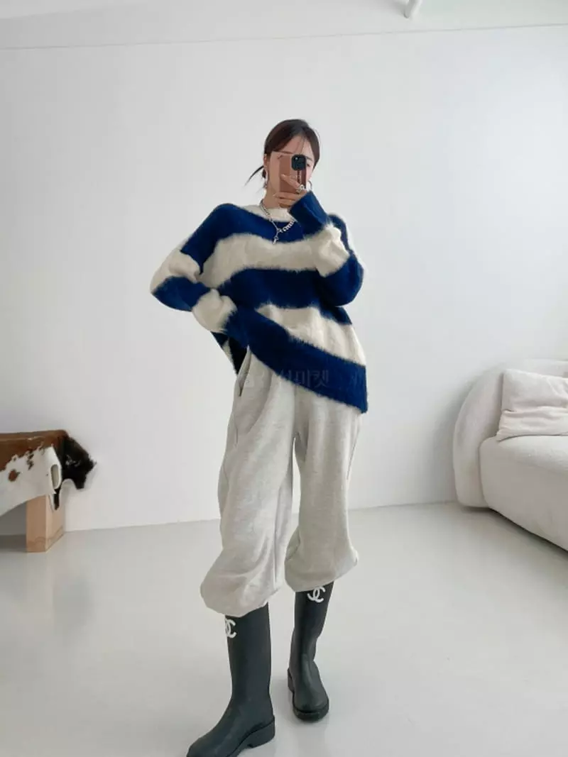 Highcolor - Korean Women Fashion - #momslook - Brush Knit Tee - 4