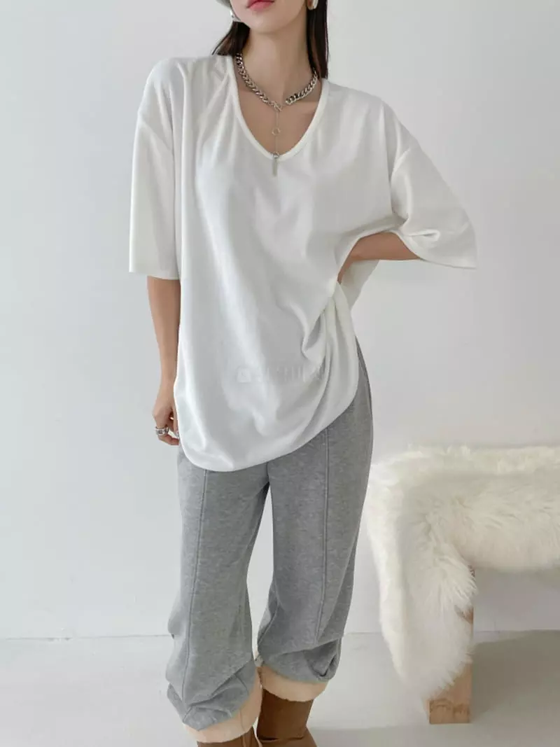 Highcolor - Korean Women Fashion - #womensfashion - Mochi Short Sleeves Tee - 9