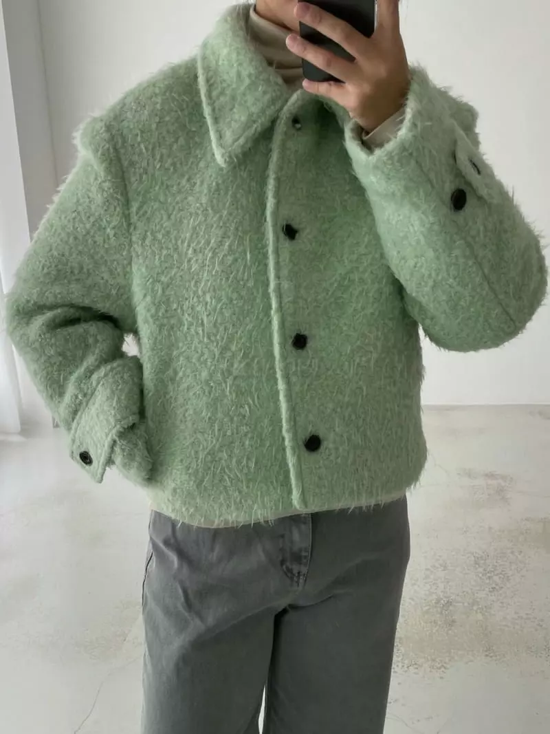 Hoper - Korean Women Fashion - #momslook - Buckle Short Padding Jacket