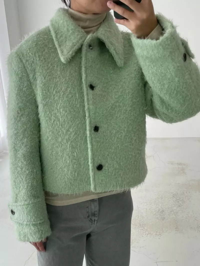 Hoper - Korean Women Fashion - #momslook - Buckle Short Padding Jacket - 2
