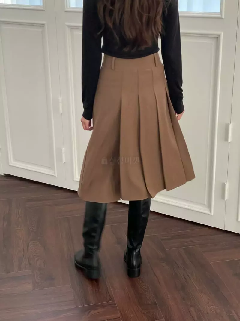 Hoper - Korean Women Fashion - #vintageinspired - Wrinkle Skirt - 3