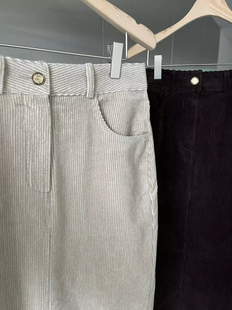 Hoper - Korean Women Fashion - #vintageinspired - Rib Skirt - 2