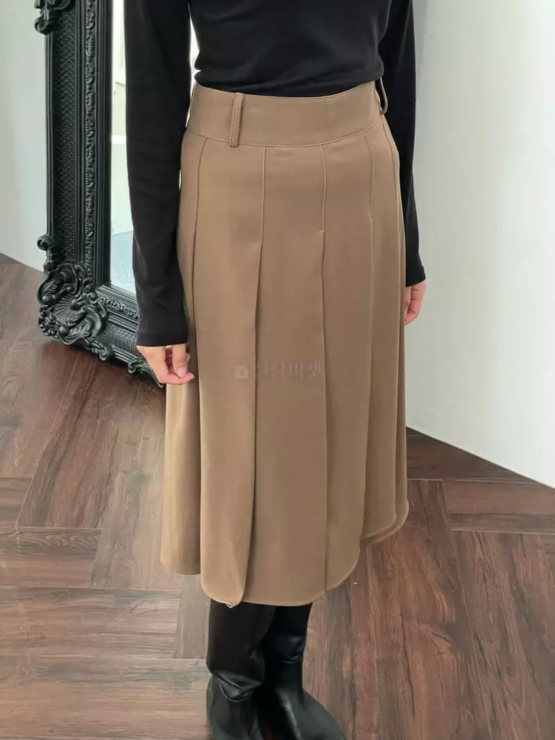 Hoper - Korean Women Fashion - #vintageinspired - Wrinkle Skirt - 4