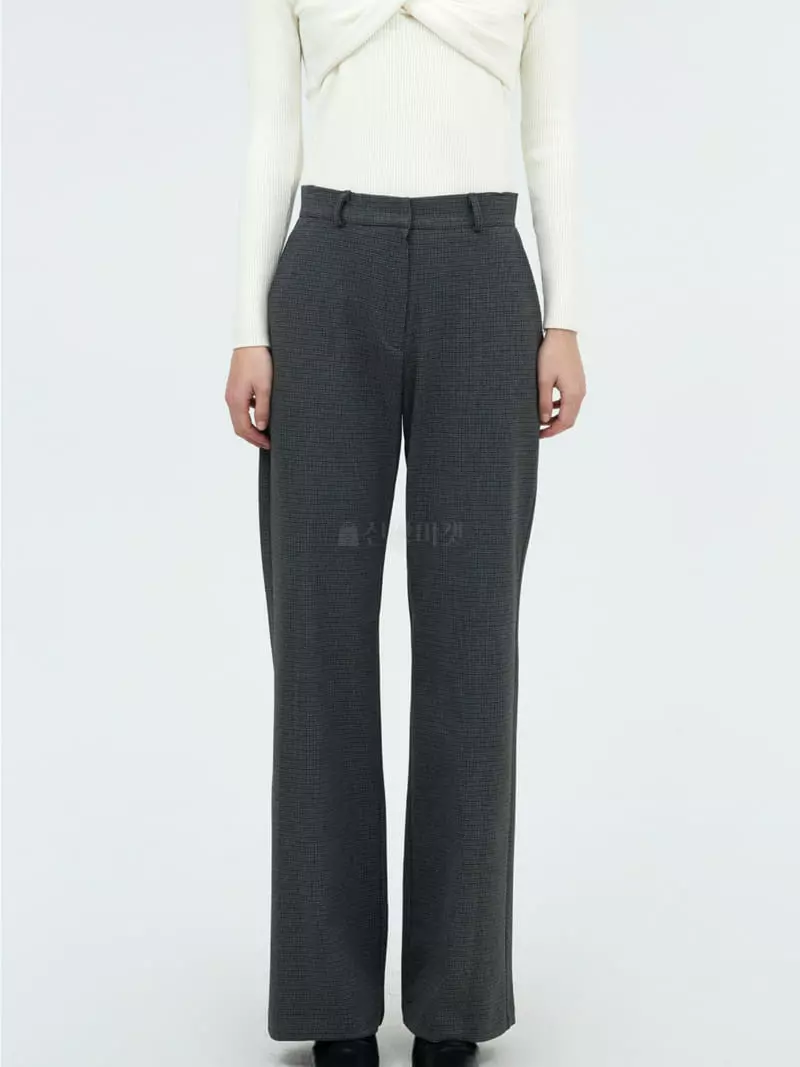 Howl - Korean Women Fashion - #momslook - Wool Checkered Slacks Pants