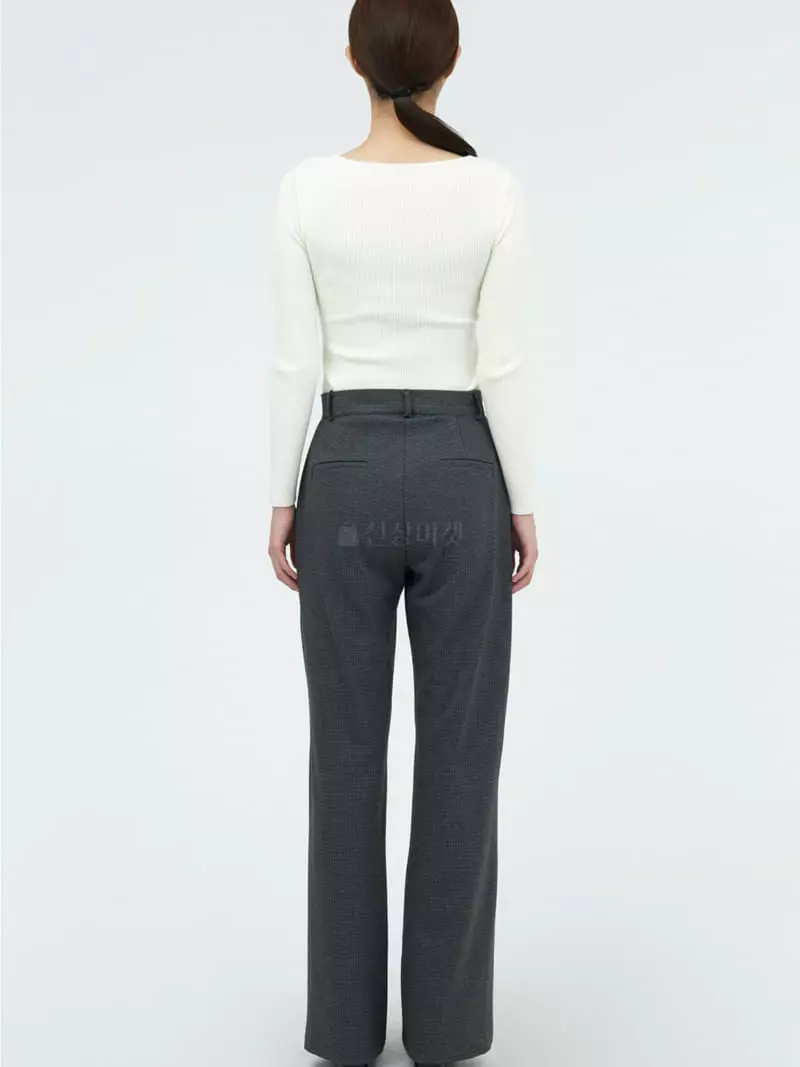 Howl - Korean Women Fashion - #momslook - Wool Checkered Slacks Pants - 3