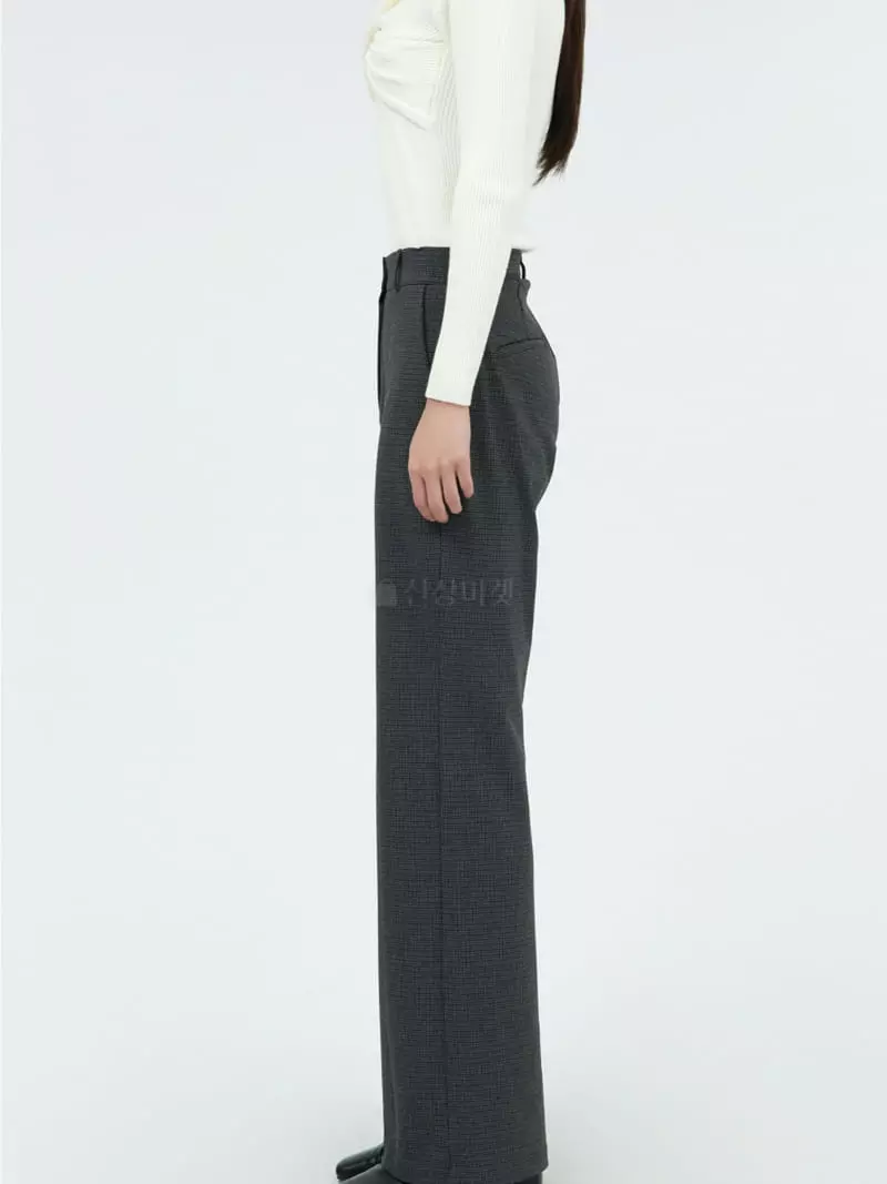 Howl - Korean Women Fashion - #momslook - Wool Checkered Slacks Pants - 5