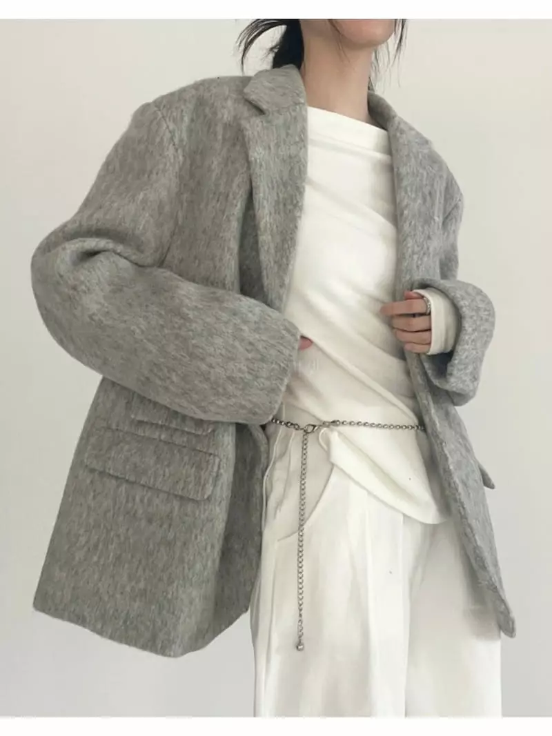 Howl - Korean Women Fashion - #momslook - Mohair Pocket Jjacket - 6