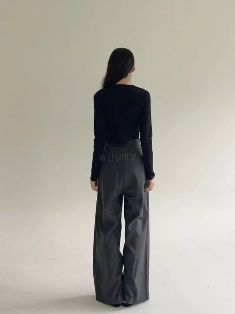 Howl - Korean Women Fashion - #momslook - Mar Two Tuck Slacks Pants