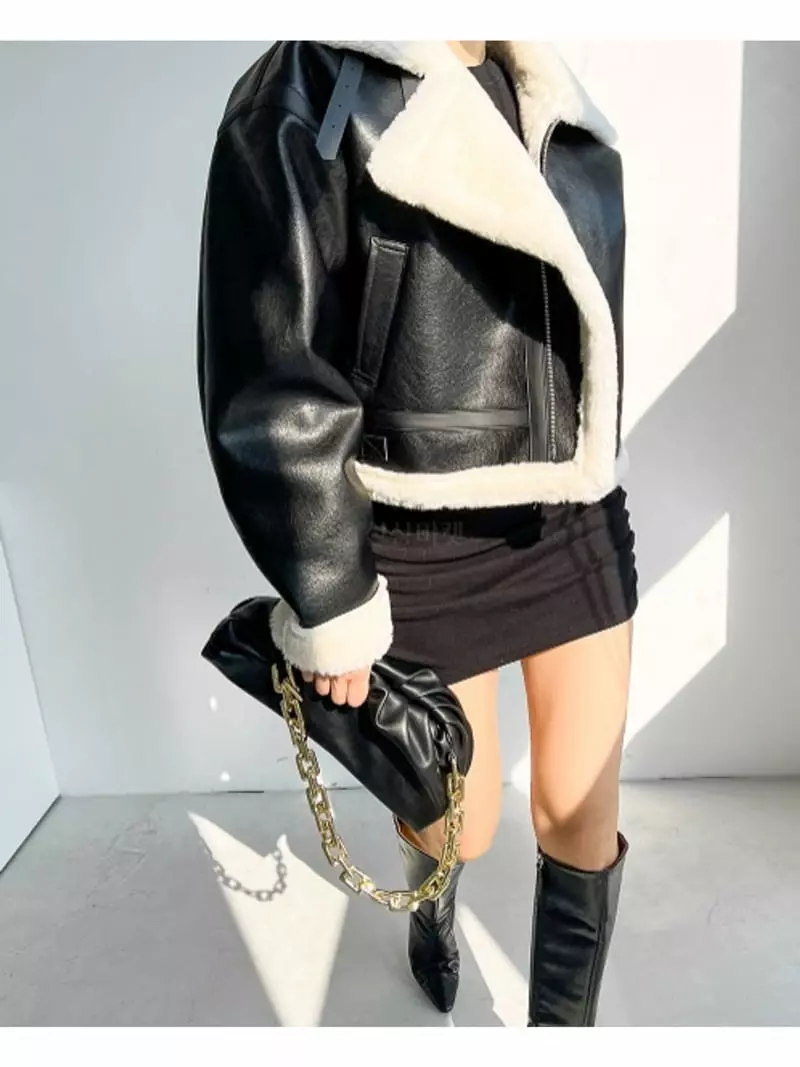 Howl - Korean Women Fashion - #momslook - Double Mustang Jacket - 2