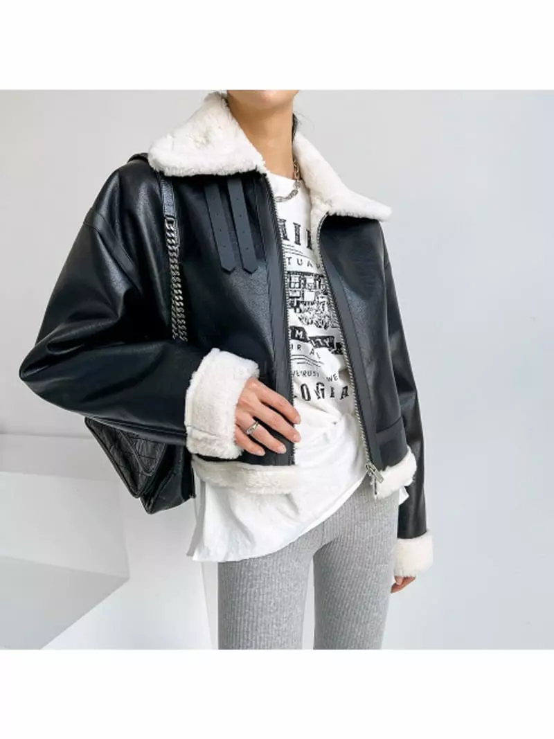Howl - Korean Women Fashion - #momslook - Double Mustang Jacket - 5