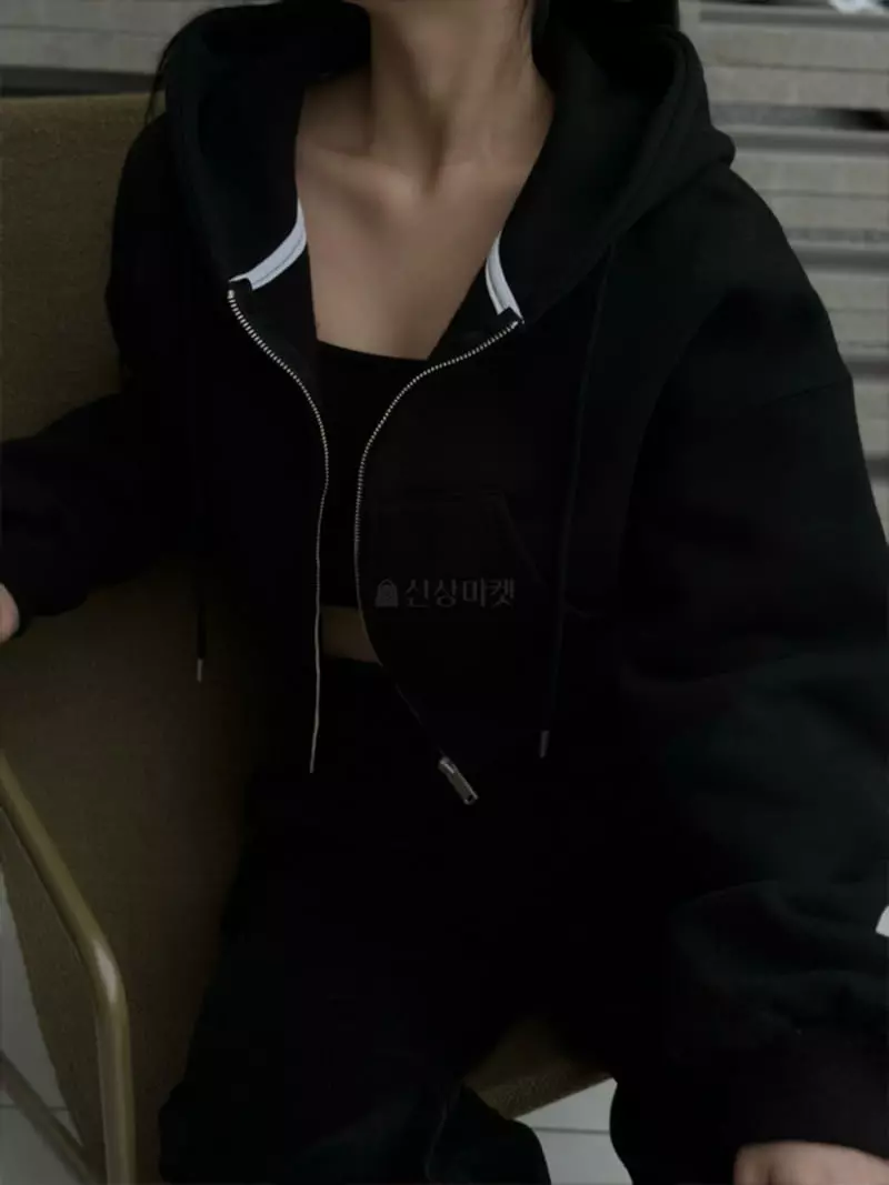 Howl - Korean Women Fashion - #momslook - Napping Short Hooded Zip-Up - 4