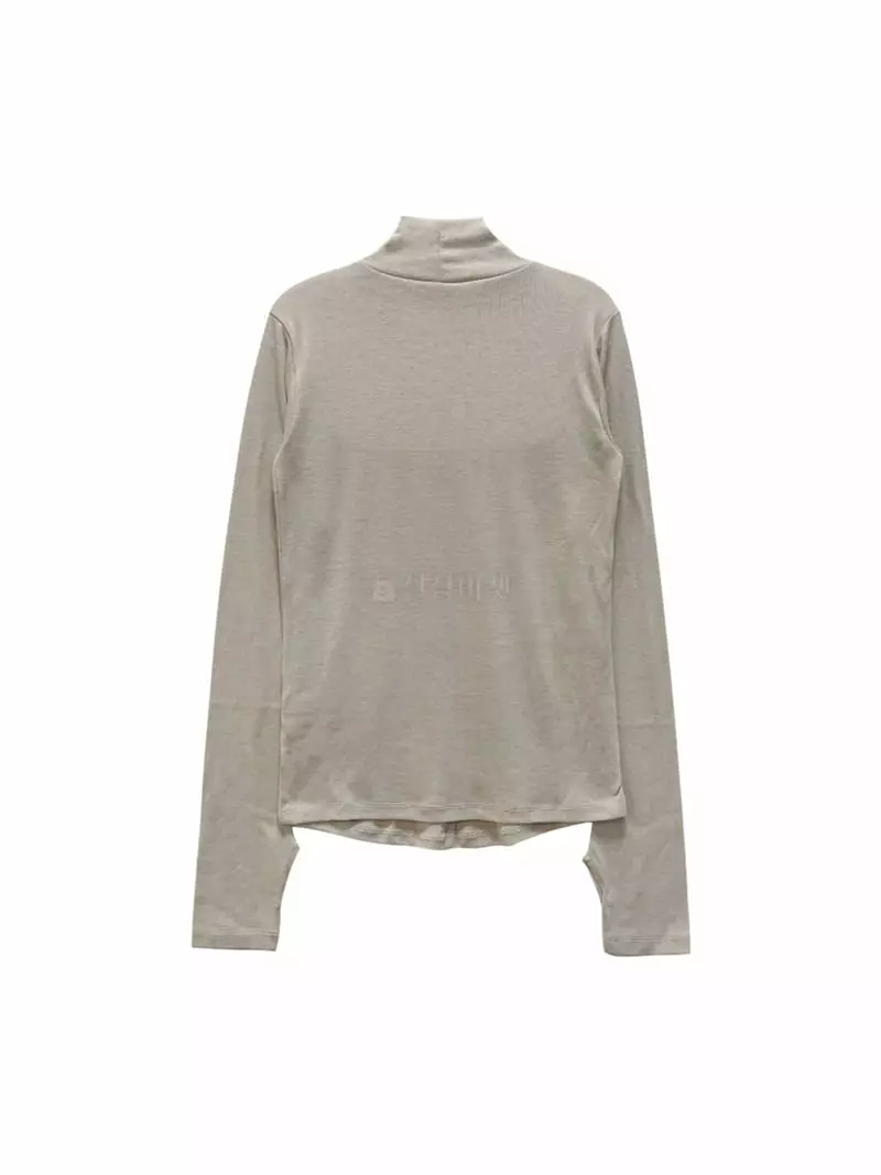 Howl - Korean Women Fashion - #womensfashion - Front Slit Long Sleeves Tee - 8
