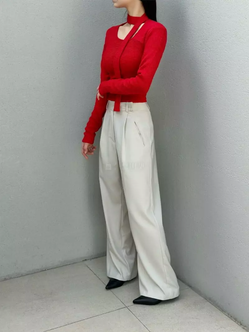 Howl - Korean Women Fashion - #womensfashion - Tie Knit Tee - 11