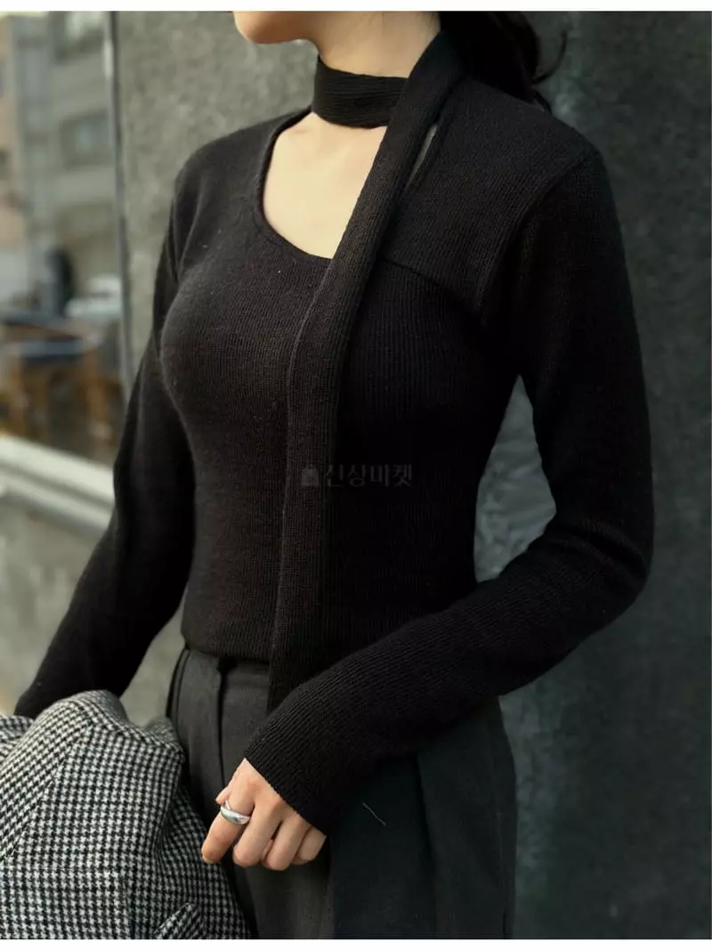 Howl - Korean Women Fashion - #womensfashion - Tie Knit Tee - 9