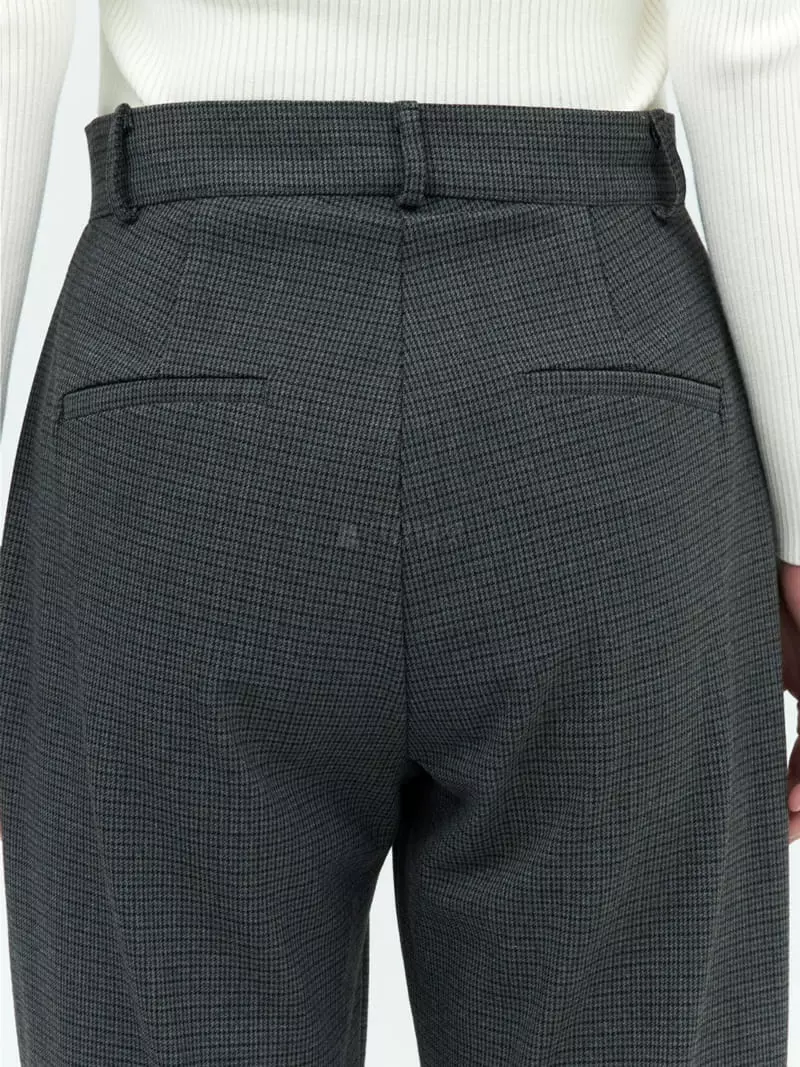 Howl - Korean Women Fashion - #womensfashion - Wool Checkered Slacks Pants - 12