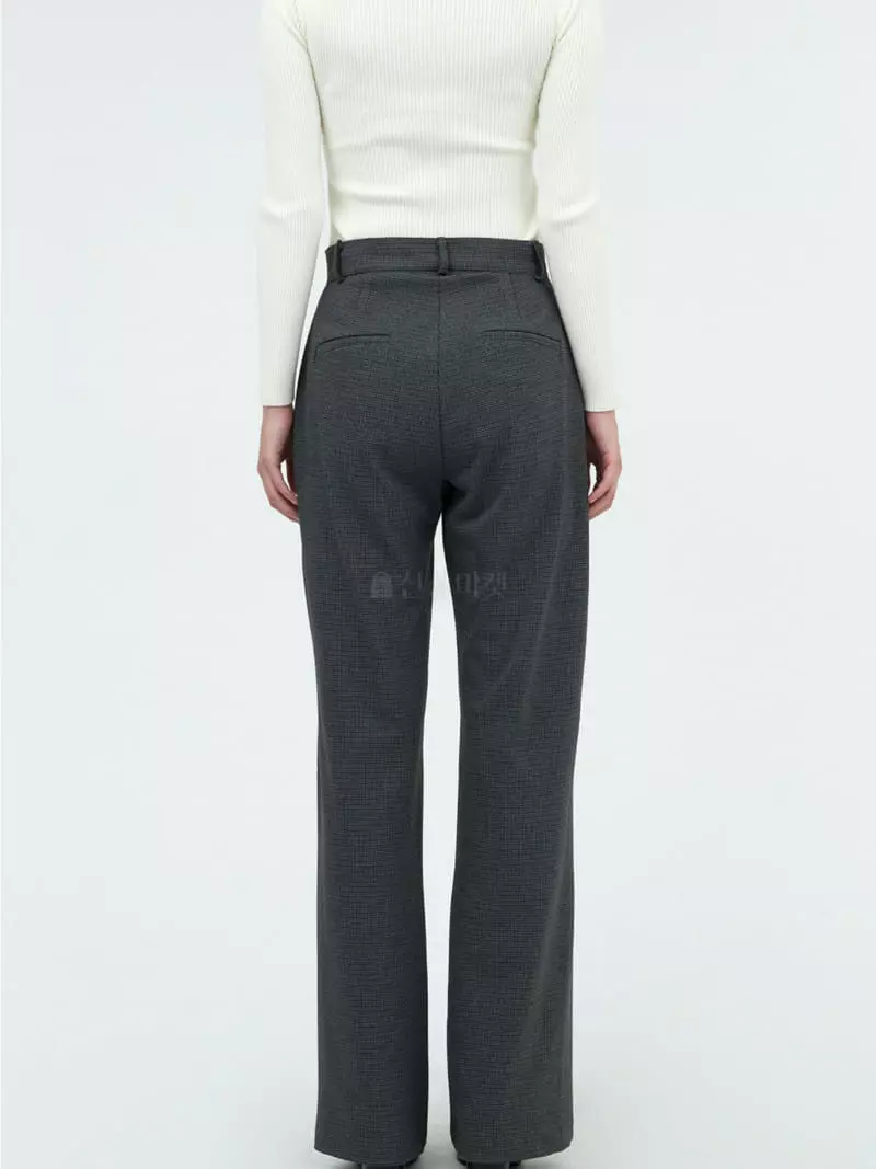 Howl - Korean Women Fashion - #momslook - Wool Checkered Slacks Pants - 4