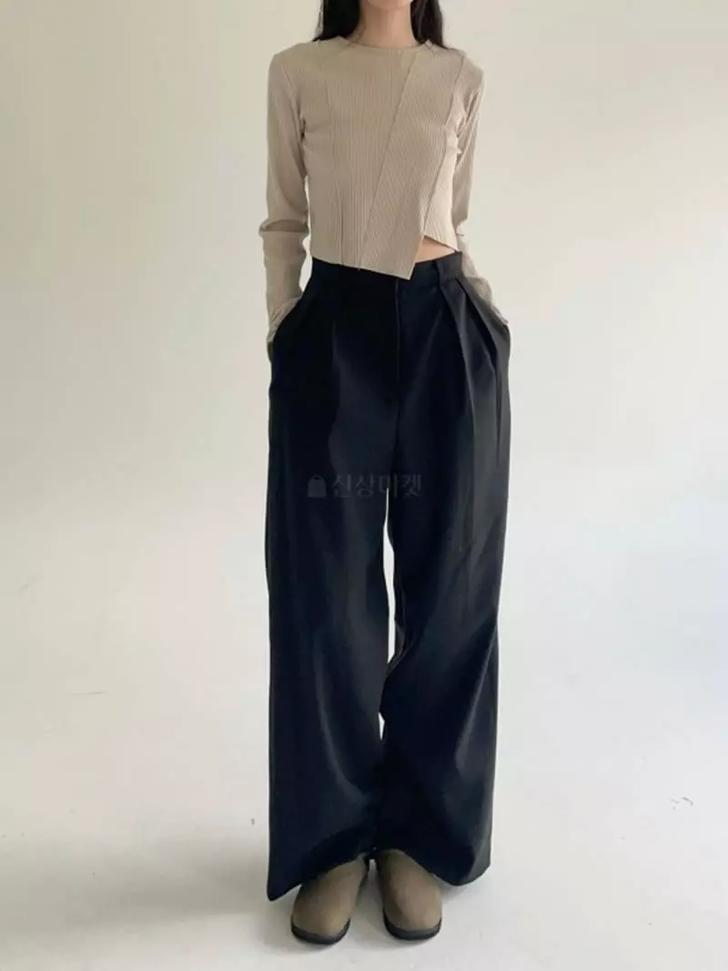 Howl - Korean Women Fashion - #womensfashion - Mar Two Tuck Slacks Pants - 8