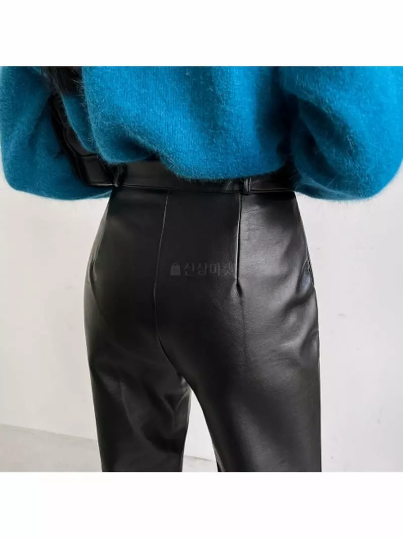 Howl - Korean Women Fashion - #momslook - Leather Bootscut Pants - 4