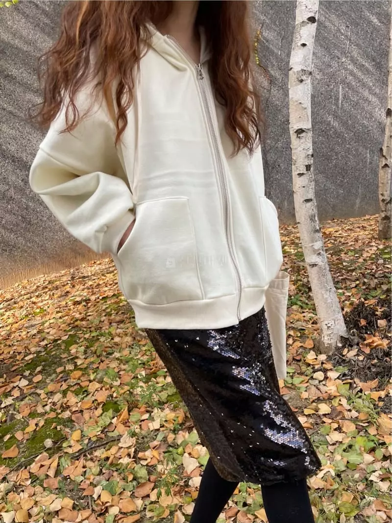 Hue - Korean Women Fashion - #momslook - Over Hoody Zip-up - 9