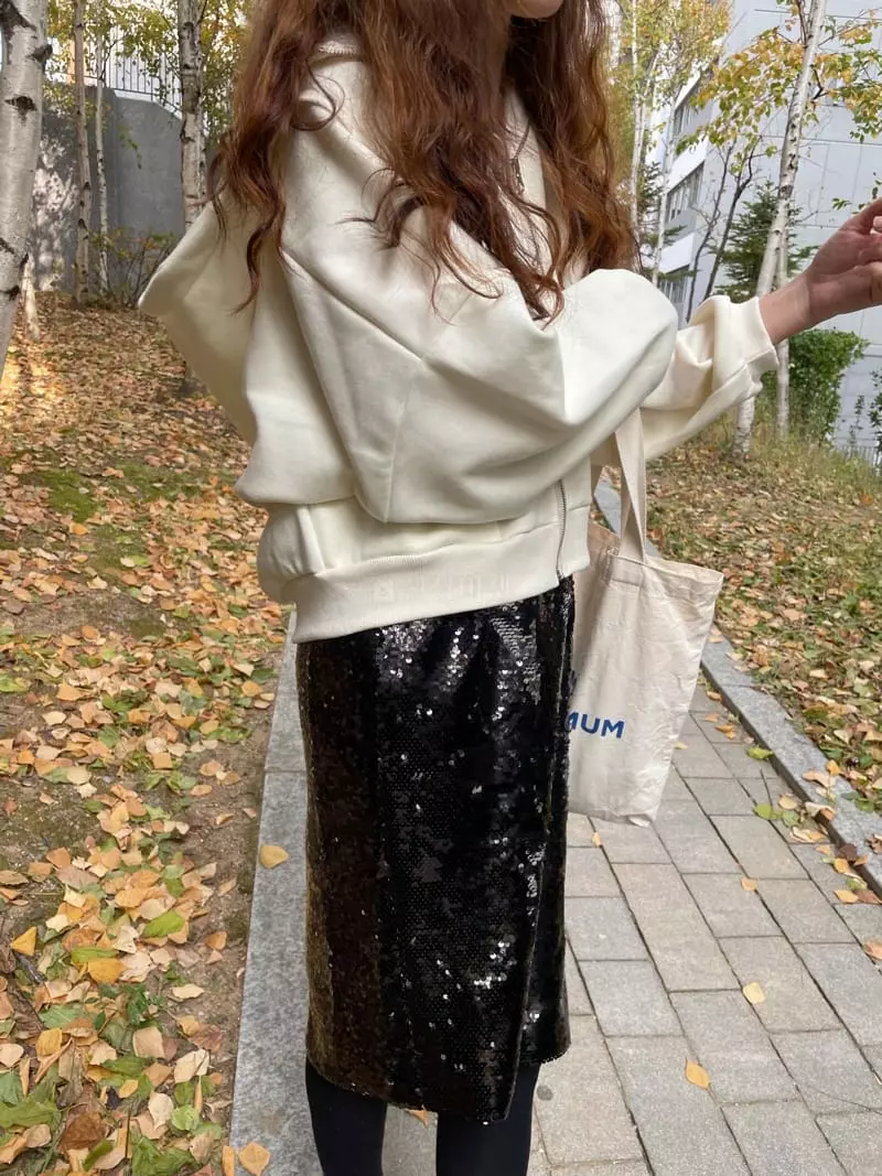 Hue - Korean Women Fashion - #thatsdarling - Over Hoody Zip-up