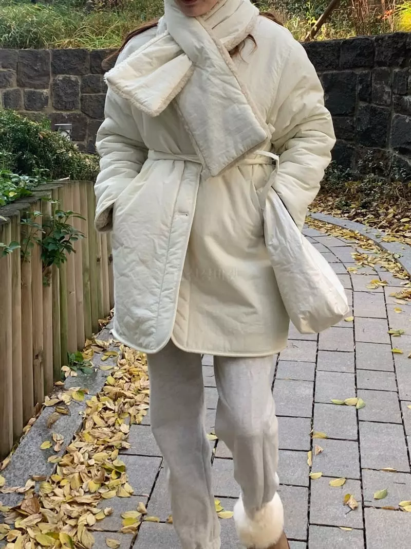 Hue - Korean Women Fashion - #womensfashion - Fleece Reversible Coat - 9