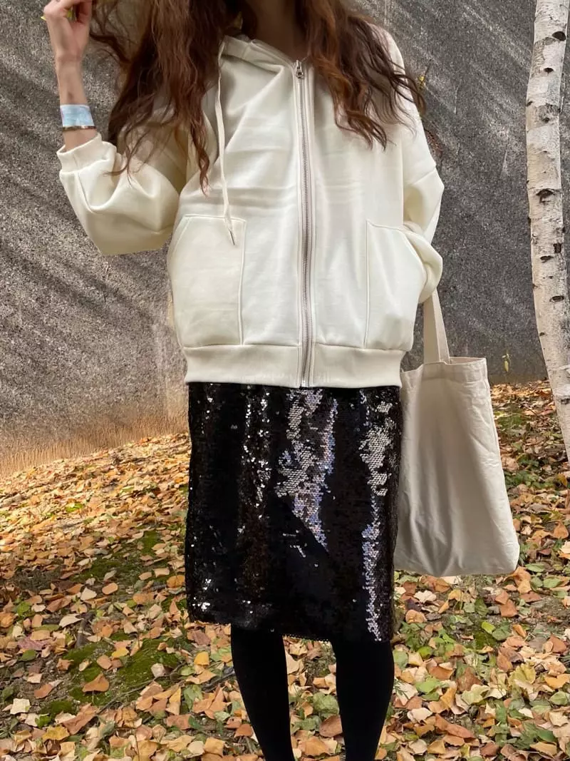 Hue - Korean Women Fashion - #womensfashion - Over Hoody Zip-up - 10