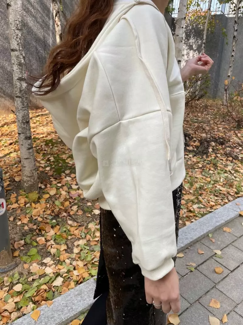 Hue - Korean Women Fashion - #momslook - Over Hoody Zip-up - 4