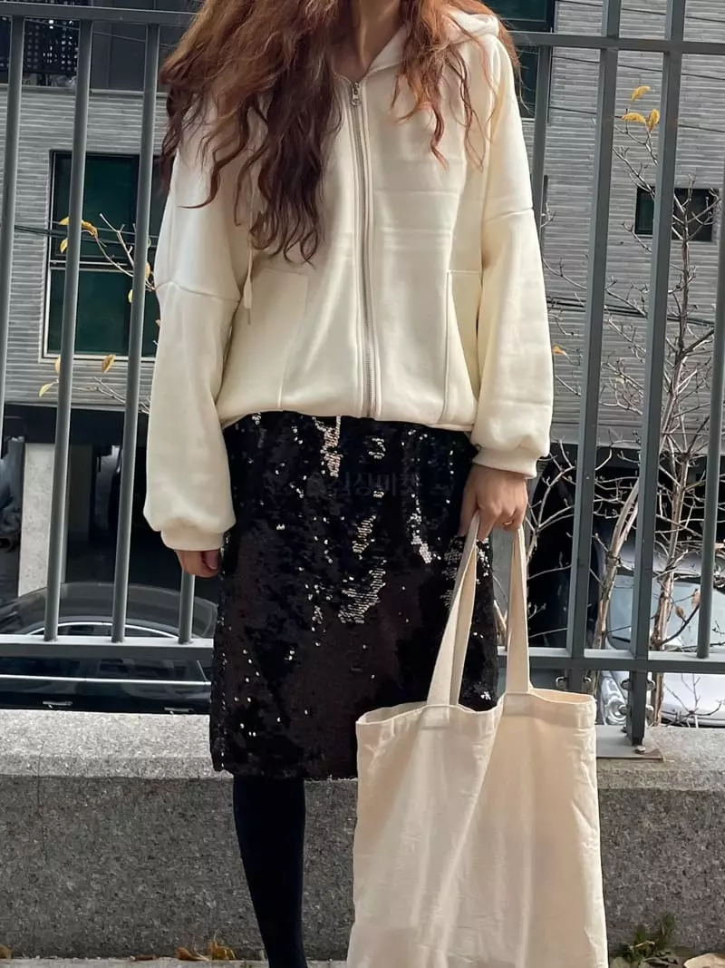 Hue - Korean Women Fashion - #womensfashion - Over Hoody Zip-up - 8