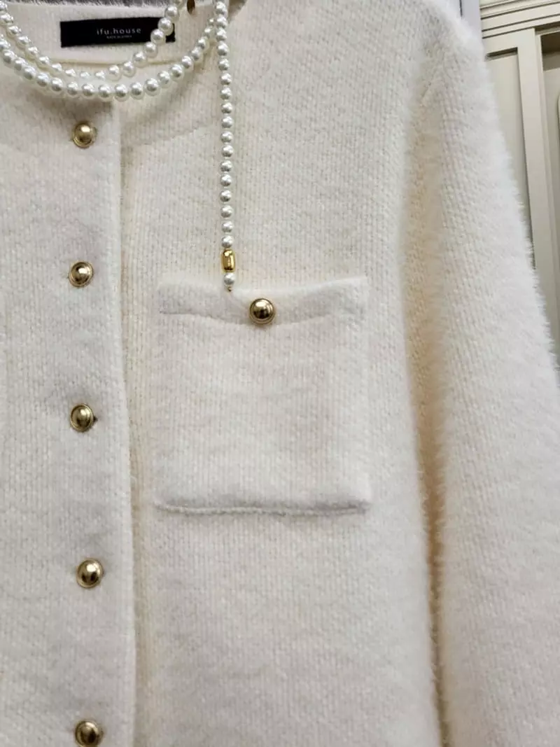 Ifuhouse - Korean Women Fashion - #momslook - Honey Roung Cardigan - 11