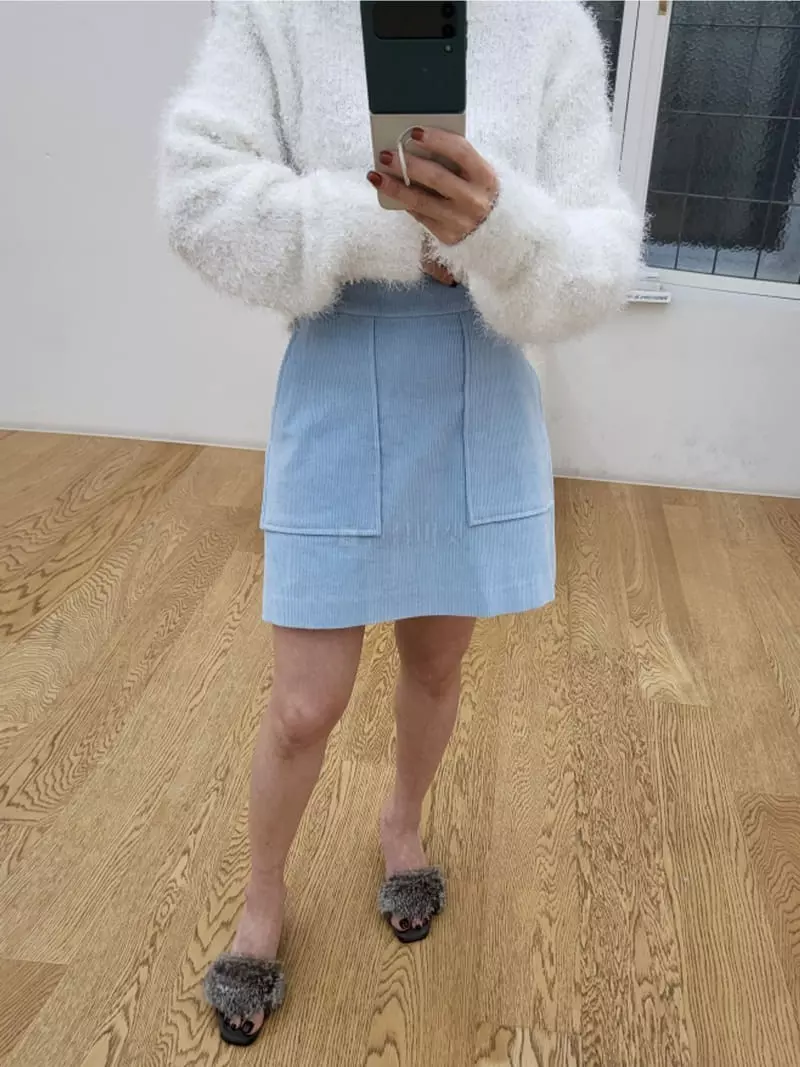 Ifuhouse - Korean Women Fashion - #momslook - Rib Zipper Skirt