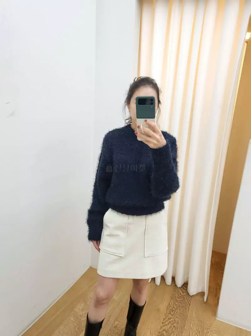 Ifuhouse - Korean Women Fashion - #momslook - Rib Zipper Skirt - 5