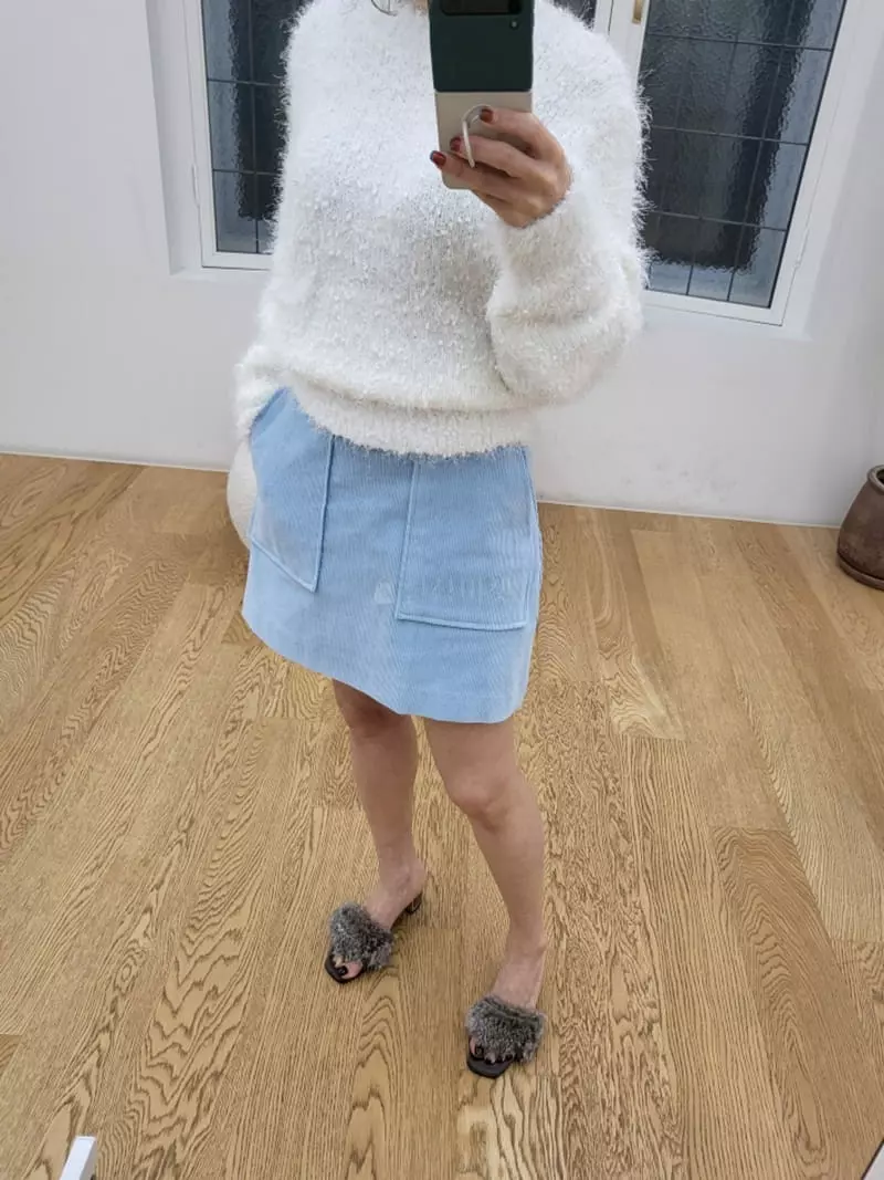 Ifuhouse - Korean Women Fashion - #womensfashion - Rib Zipper Skirt - 2
