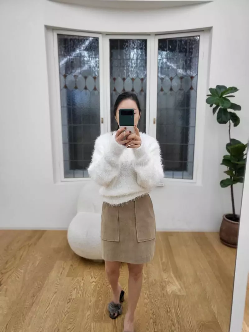 Ifuhouse - Korean Women Fashion - #momslook - Rib Zipper Skirt - 4