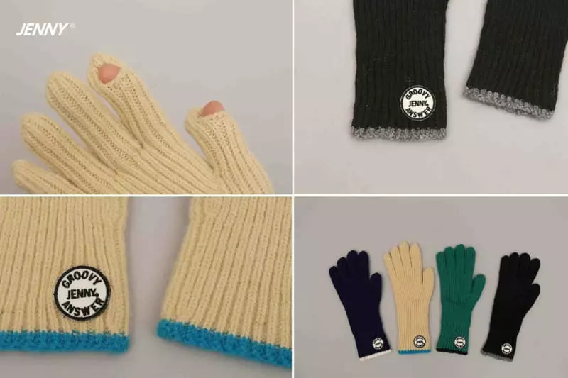 Jenny Basic - Korean Junior Fashion - #littlefashionista - Line Wool Gloves - 5
