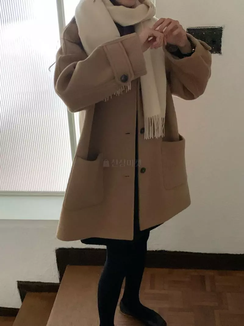 Jinsim - Korean Women Fashion - #momslook - South Half Coat - 10