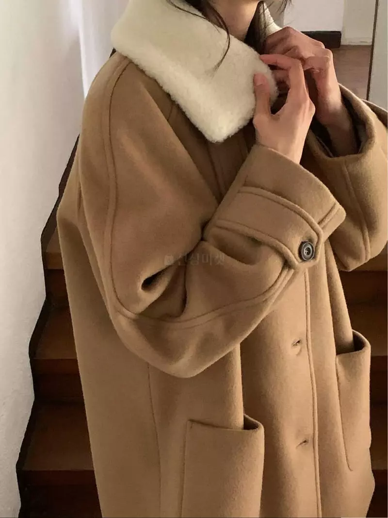 Jinsim - Korean Women Fashion - #momslook - South Half Coat - 12