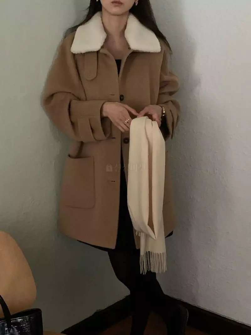 Jinsim - Korean Women Fashion - #thatsdarling - South Half Coat - 8