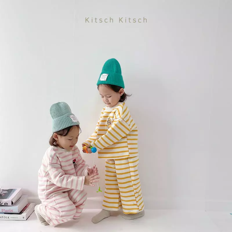 Kitsch Kitsch - Korean Children Fashion - #Kfashion4kids - Ppiyong Sweatshirt Top Bottom Set - 8