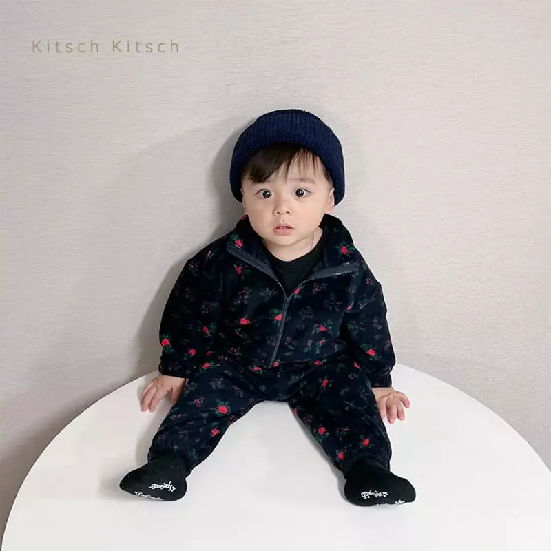 Kitsch Kitsch - Korean Children Fashion - #childofig - Fleece Zip-up Top Bottom Set - 12