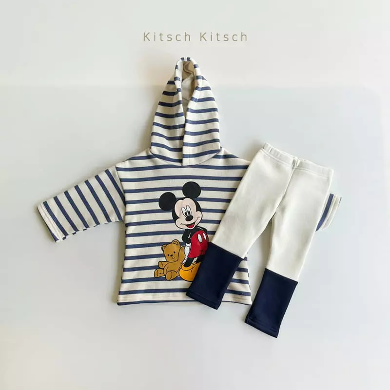 Kitsch Kitsch - Korean Children Fashion - #designkidswear - Ppiyong Hoody Top Bottom Set - 3