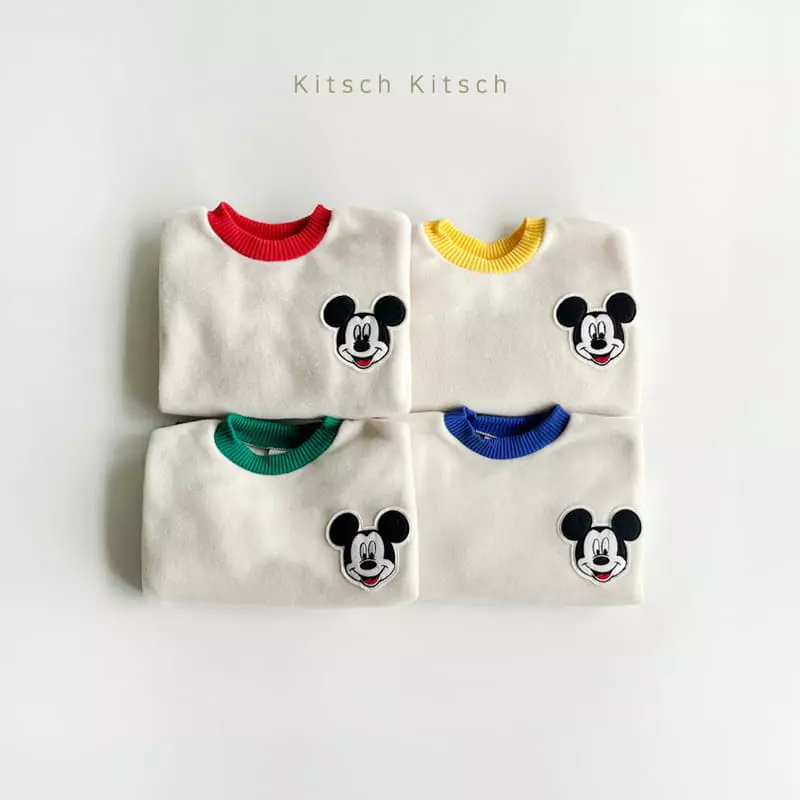 Kitsch Kitsch - Korean Children Fashion - #designkidswear - Cozy Mickey Traffic Light Top Bottom Set