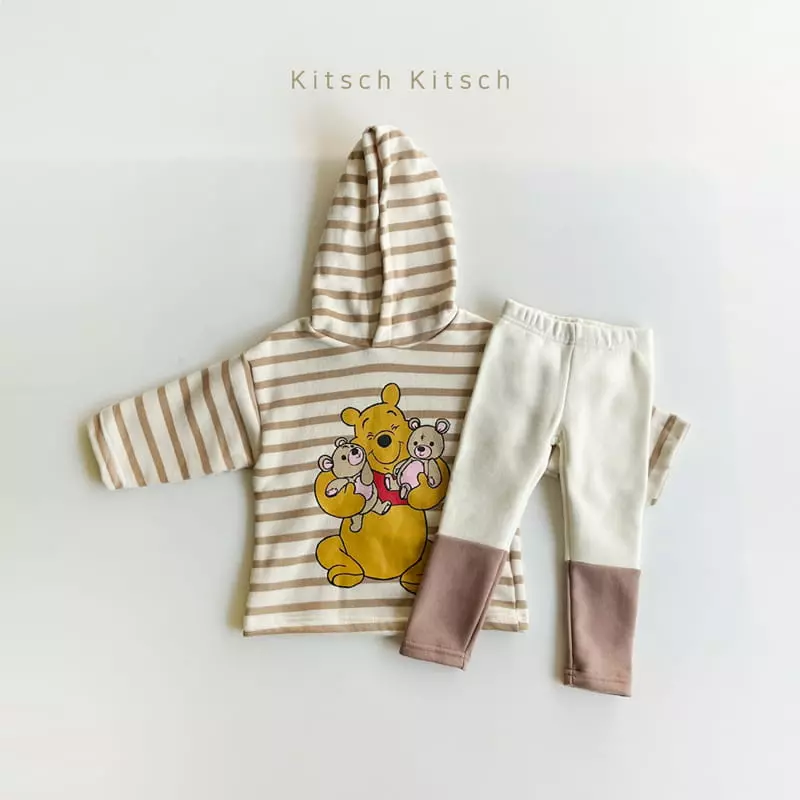 Kitsch Kitsch - Korean Children Fashion - #designkidswear - Ppiyong Hoody Top Bottom Set - 4